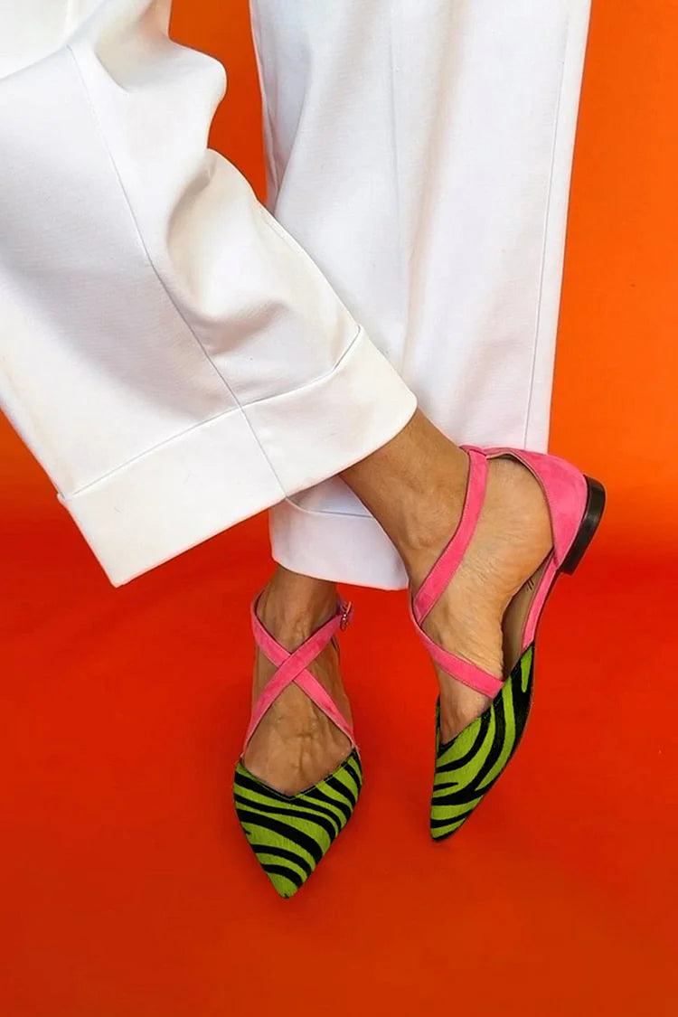Malia - Chic Zebra Print Flats