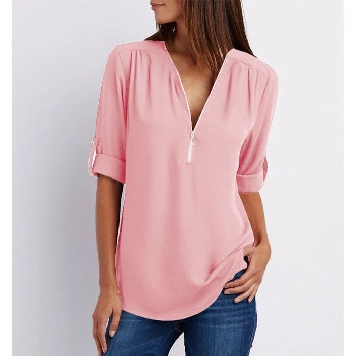 Marnie - Chic Zipper Blouse