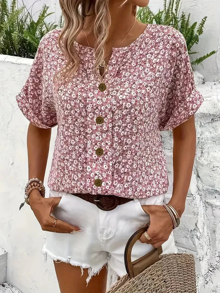 Quinn - Wildflower Notch Blouse