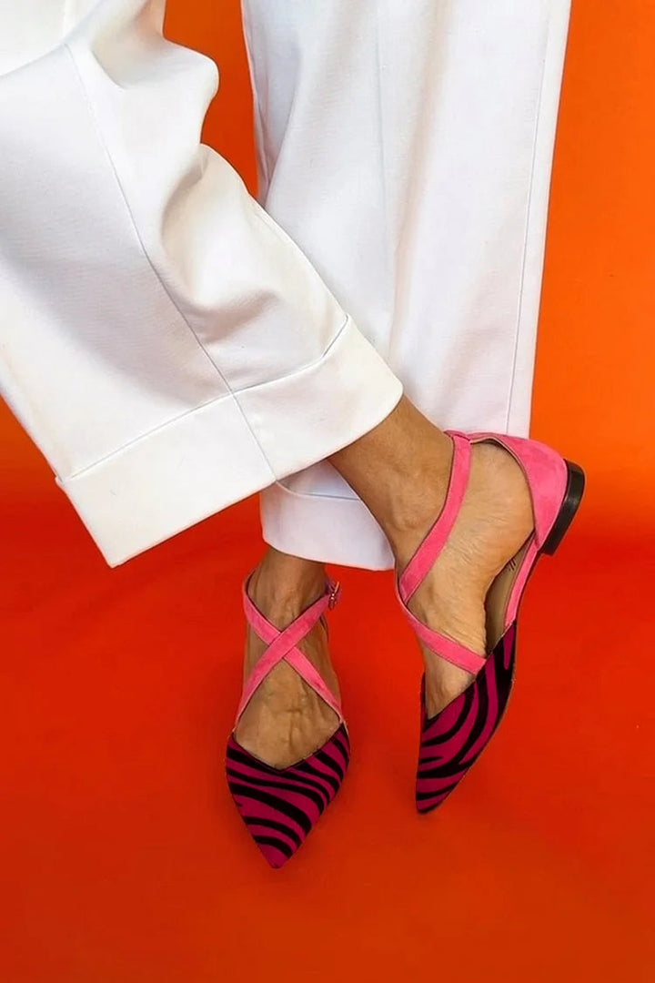 Malia - Chic Zebra Print Flats