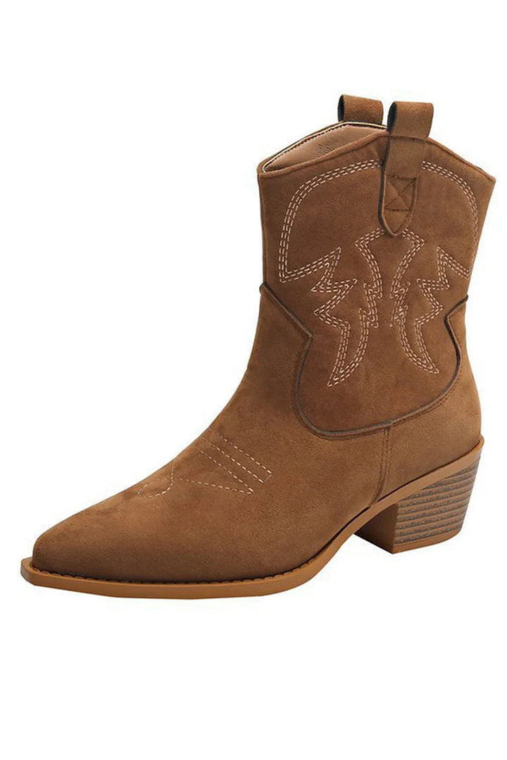 Lucia - Chic Western Ankle Boots