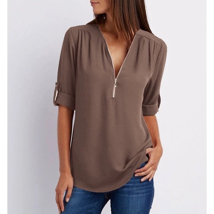 Marnie - Chic Zipper Blouse