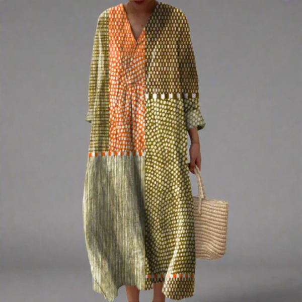 Scarlett - Elegant Geometric Dress