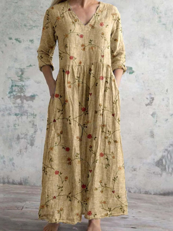 Indigo - Vintage Floral Maxi Dress
