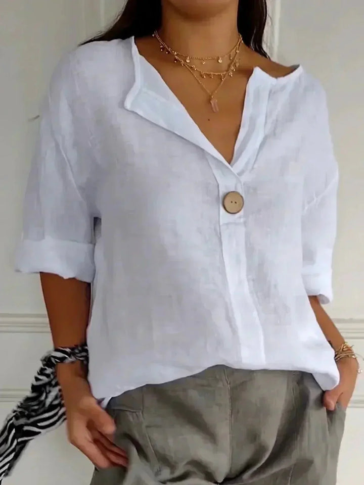 Kate - Relaxed V Neck Top