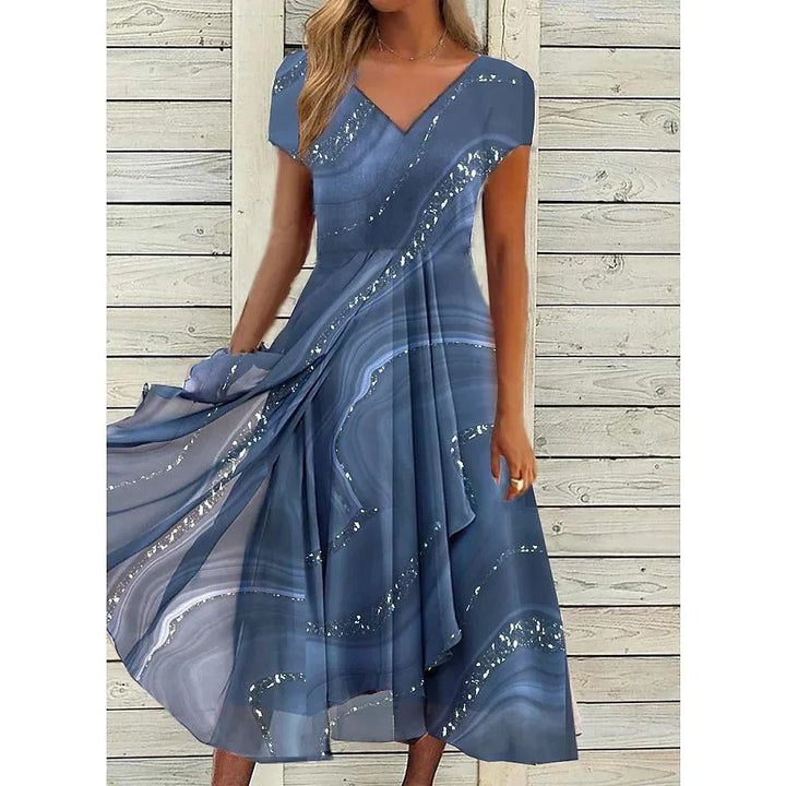Maisie - Elegant V neck Midi Dress