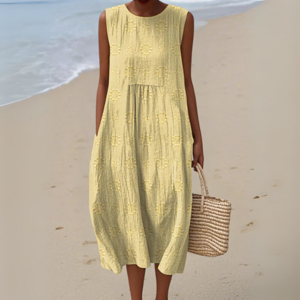 Frankie - Embroidered Midi Dress