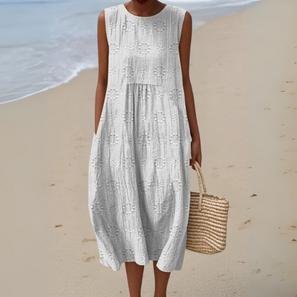 Frankie - Embroidered Midi Dress